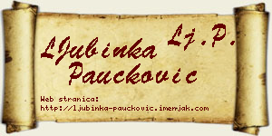LJubinka Paučković vizit kartica
